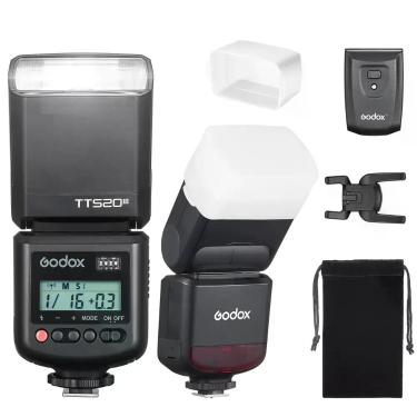 Imagem de Flash GODOX TT520III Kit com Difusor 433 MHz GN33