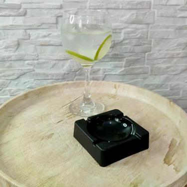 Imagem de Cinzeiro de Naylon Preto Bares Hotel Restaurantes Tabacaria Kit 12 peç