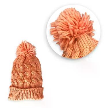 Imagem de Kit 03 Touca com Pompom Red Star Modelo Gorro Confortável e Macio em Poliéster 38CM X 22CM Rosa Adulto