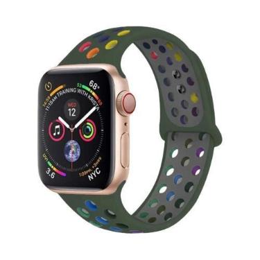 Imagem de Pulseiras De Silicone Para Apple Watch De 45mm, 44mm, 49mm, Ultra2, 40