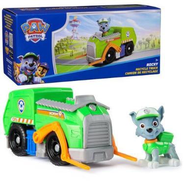 Imagem de Boneco Rocky Com Caminhão De Lixo Patrulha Canina Original Paw Patrol