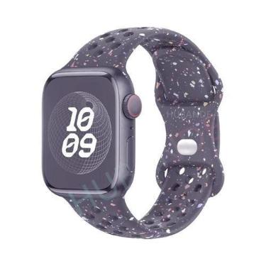 Imagem de Pulseira De Borracha Colorida Para Apple Watch Band 44mm 45mm 46mm 49m