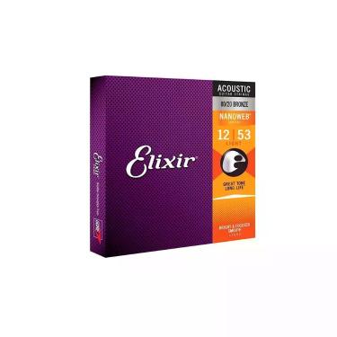 Imagem de Corda .012 Light Para Violão Aço Nanoweb Elixir