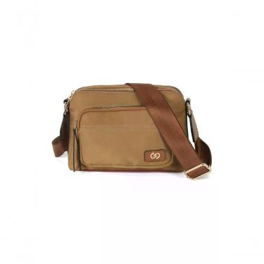 Imagem de Bolsa Transversal Feminina Gash BS73012GA Nylon Sintético Pequena 2,8L Cinza