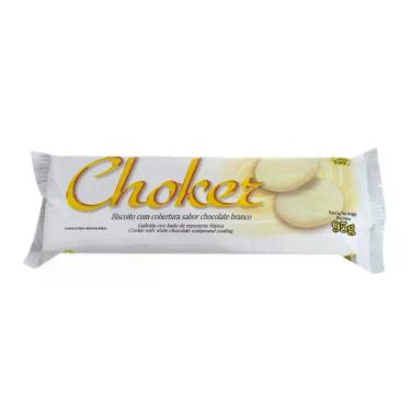Imagem de Biscoito Choker Cobertura Chocolate Branco 95g - Krokero