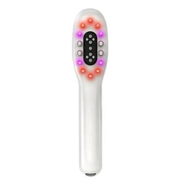 Imagem de Escova Massagem Elétrica Led Vibração Cabelo Luz Anti Queda