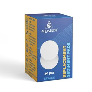 Imagem de AquaBliss Almofadas de sedimentos de filtro de chuveiro - Proteja sua pele e cabelo de ferrugem, poeira, areia e outras impurezas em sua água. Compatível com SF400 e SF500-30-Pack