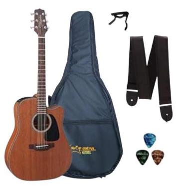 Imagem de Violão Eletroacústico Mogno Takamine GD11MCE com Capa Estofada, Correia Personalizada, Natural