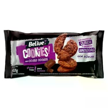Imagem de Biscoito Cookies Zero Açúcar Double Chocolate Belive 67g