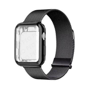 Imagem de Pulseira De Metal Com Fecho Magnético Para Apple Watch, 45mm 44mm 38mm