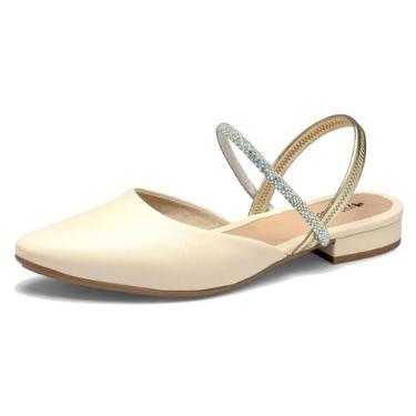 Imagem de Sapatilha Feminina Mississipi Rasteira Slingback Bege 34