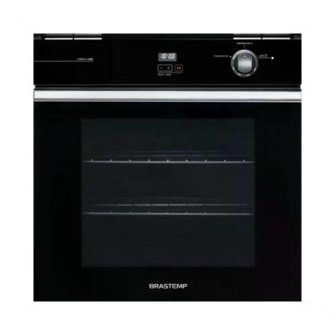 Imagem de Forno a Gás de Embutir Brastemp BOA84AERNA 78L com Grill e Timer Touch Inox Preto 1250W 220V