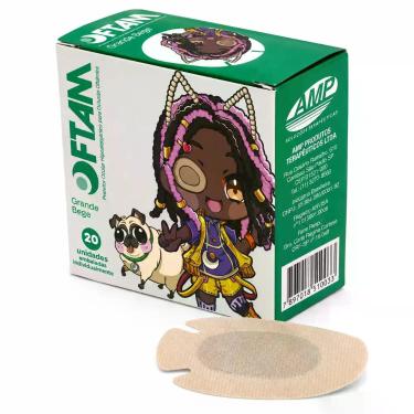 Imagem de Oftam Oclusor Ocular tampão Grande Bege Adulto 20 Un Adesivo