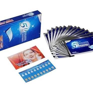 Imagem de Fitas adesivas clareamento dental 5d white kit de clareamento dental 28 peças 14 dias