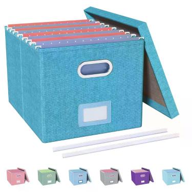 Imagem de Organizador de arquivos Oterri Calamine Blue+Cobalt Green com tampa