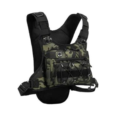Imagem de Mochila De Peito Unissex Para Corrida, Colete Tático Para Esportes Ao 