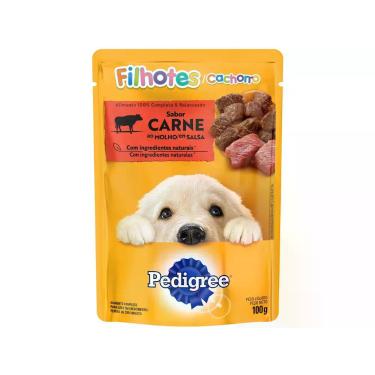 Imagem de Ração Úmida para Cachorro Filhote Sachê Pedigree - Carne ao Molho 100g