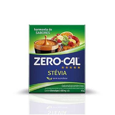 Imagem de Zero-Cal - Stévia Adoçante em Pó - Natural, Prático e Zero Caloria - 50 Sachês