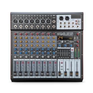 Imagem de Mesa de Som Amplificada de Canais com 99 Efeitos DSP, Amplificador de 500W×2, Bluetooth, USB/MP3, Phantom Power de 48V, EQ de 5 Bandas - Mesa de Mixagem Profissional (VDA309L-127V)