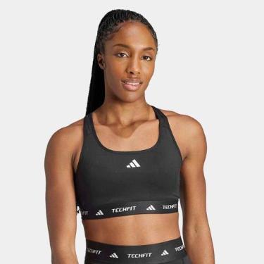 Imagem de Top Adidas Techfit Feminino, Preto, GG
