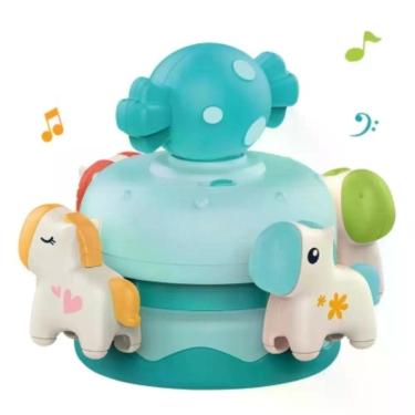 Imagem de Carrossel Musical Azul com Som Brinquedo Fenix FBB-684A