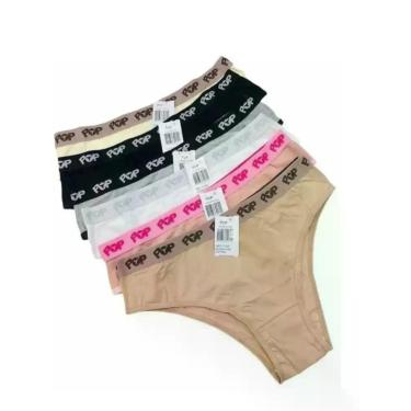 Imagem de Kit com 12 Calcinhas Pop Tanga, GG, Liso