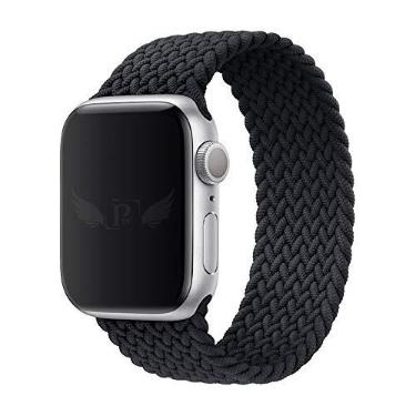 Imagem de Pulseira Trançada Infinito LTIMPORTS, compativel com Apple Watch 46mm Series 11/10, 45mm Series 9/8/7, 44mm Series 6/5/4/SE, 42mm Series 3/2/1 e Apple Watch Ultra 49mm 3/2/1 (Preto - Tamanho [P] (130 até 150mm))