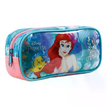 Imagem de Estojo Escolar Infantil Pequena Sereia Princesa Ariel Xeryus