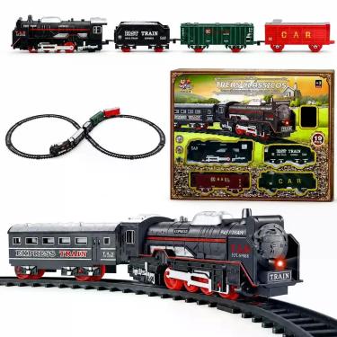 Imagem de Super Locomotiva com Luz Ferrovia com Trem Trenzinho com 14 Trilhos - 