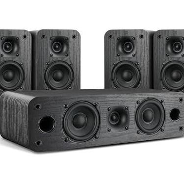Imagem de Saiyin Sistema De Home Theater 5.0, Alto-Falantes Hifi Surround Sound De 100 W Com Som Surround Estéreo E Textura De Madeira Clássica Retrô Para Tv/Pc, Amplificador Ou Receptor Necessário, Passivo,