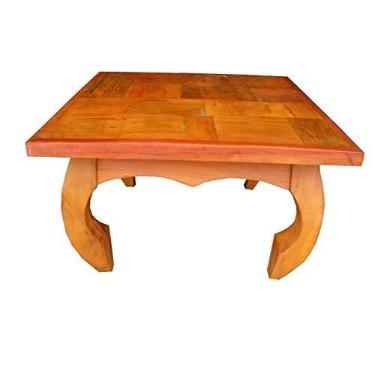 Imagem de Mesa de Centro Rústica Lotus em Madeira de Demolição - Cód 1208