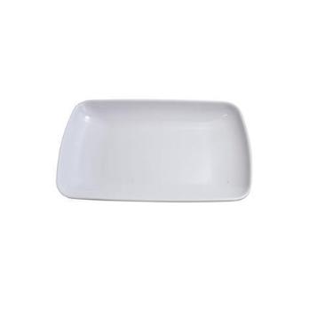 Imagem de Prato Bandeja Plástica melanina Retangular Branca 21cm-1un -  ARCÓLOR
