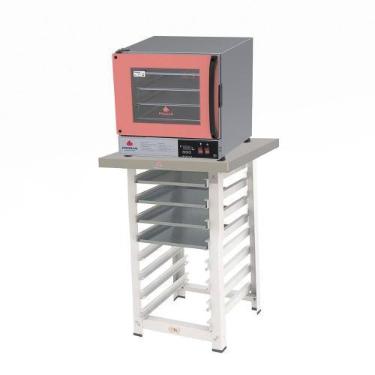 Imagem de KIT - Forno Turbo Elétrico PRP-004 Plus 220V Rosa + Bancada MES-004 +