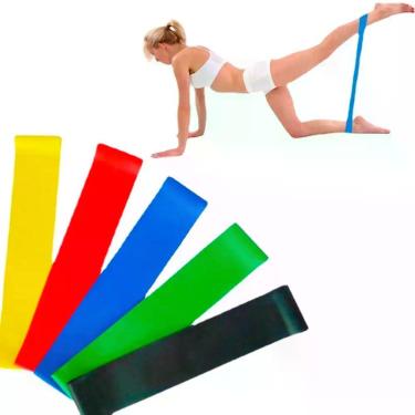 Imagem de Kit 5 Faixas Elásticas Extra Forte Para Treino Resistência