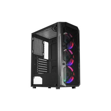 Imagem de Gabinete Gamer K-MEX Mesh CG-02C5, 3x Fans RGB, Lateral em Vidro Tempe
