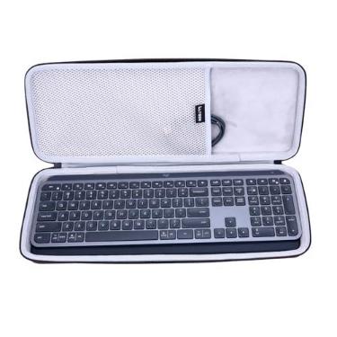 Imagem de LTGEM Capa rígida de substituição para teclado Logitech MX, capa protetora para teclado de transporte para viagem e armazenamento doméstico, Preto, 18" x 7" x 2", Compacto