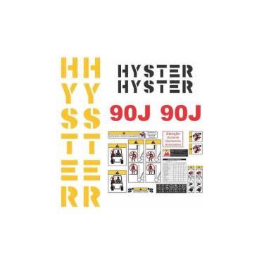 Imagem de Kit Adesivos e Etiquetas Compatível Hyster 90J - SPTS