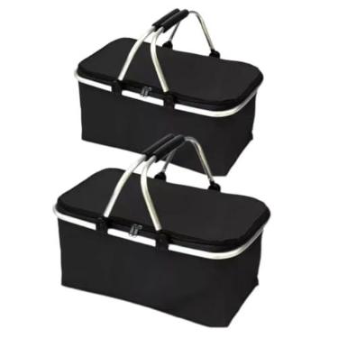 Imagem de BQYERPZ Bolsa Térmica Dobrável Cesto Grande De Piquenique 30 Litros