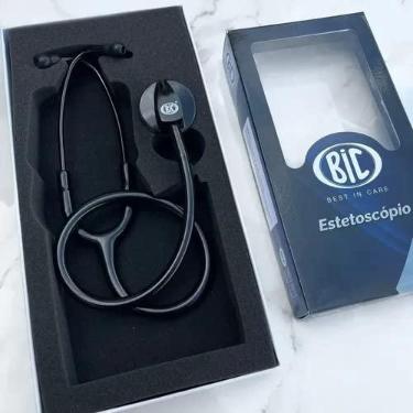 Imagem de Esteto Medico Clinico Profissional Cardiologico Adulto Bic (PRETO)