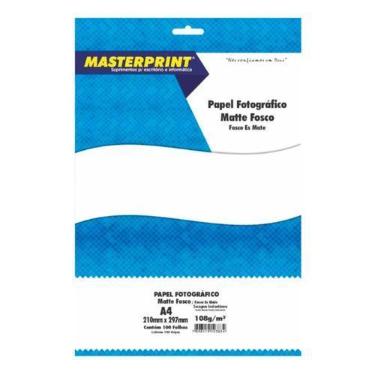 Imagem de Papel Foto Auto Adesivo Matte Fosco 108g/m2 A4 - 20 Folhas Branco - Se