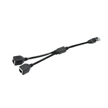 Imagem de Qudai Cabo adaptador de rede divisor RJ45, Macho para 2 conectores fêmea Separadores Porta soquete LAN para Super Categoria 5 Ethernet, Categoria 6 Ethernet