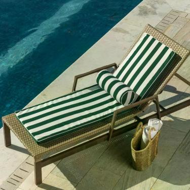 Imagem de Colchonete Espreguiçadeira Piscina Impermeável Listrado Área Externa 0