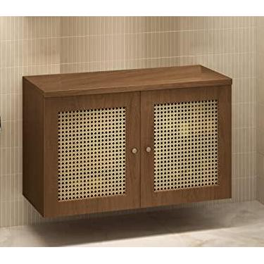 Imagem de Gabinete para Banheiro Taj Mahal 1mt com Tela de Rattan MDF