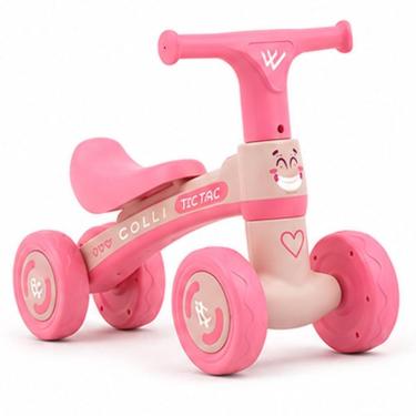 Imagem de Quadriciclo Bicicleta Infantil de Equilíbrio Colli Tic Tac Rosa 1+ Ano