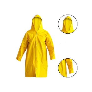 Imagem de Capa De Chuva Impermeável Tamanho G Pvc Forrado Com Capuz - Brascamp
