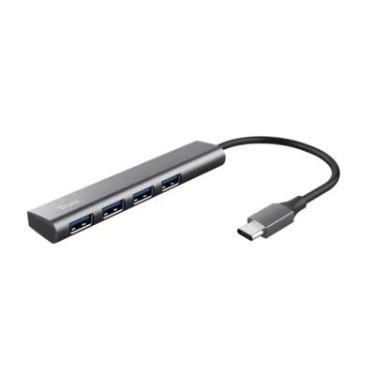Imagem de Hub Halyx Usb-c 4 Portas Adaptador Usb Aluminio T24948 Trust - Preto