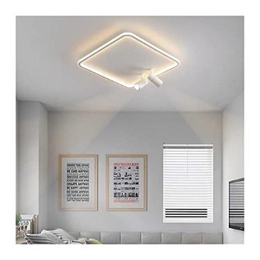 Imagem de Lustre moderno LED Lustres Decoração para casa Compatível com Quarto Estudo Showroom infantil Sala de estar Holofotes internos Lâmpadas Lustre Luminárias (Cor: Redondo 40cm Preto