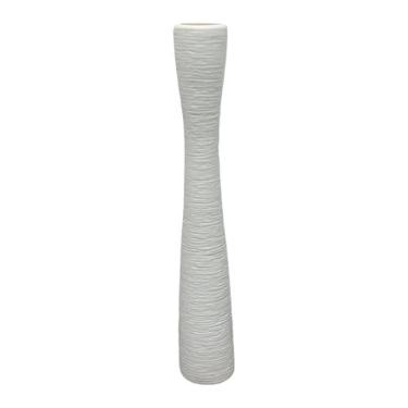 Imagem de Baoblaze Vaso de chão alto decorativo, vaso de pé moderno e minimalista para arranjos florais, suporte para flores e vasos de plantas para sala de jantar, Branco 38.5cm