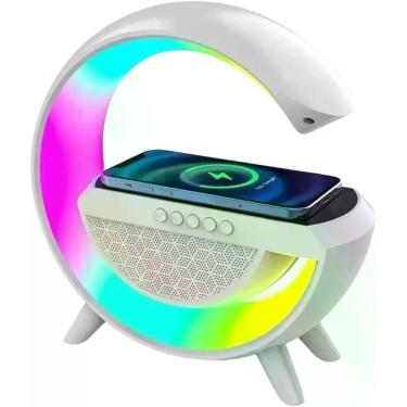 Imagem de Caixa De Som Carregador E Luminária G Speaker Smart Station Cor Branco