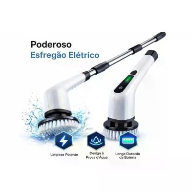 Imagem de Esfregão Elétrico Sem Fio Recarregável USB Ideal para Limpeza de Pisos